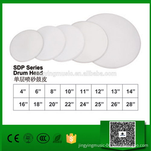 White Grit-Coated Drum Heads
